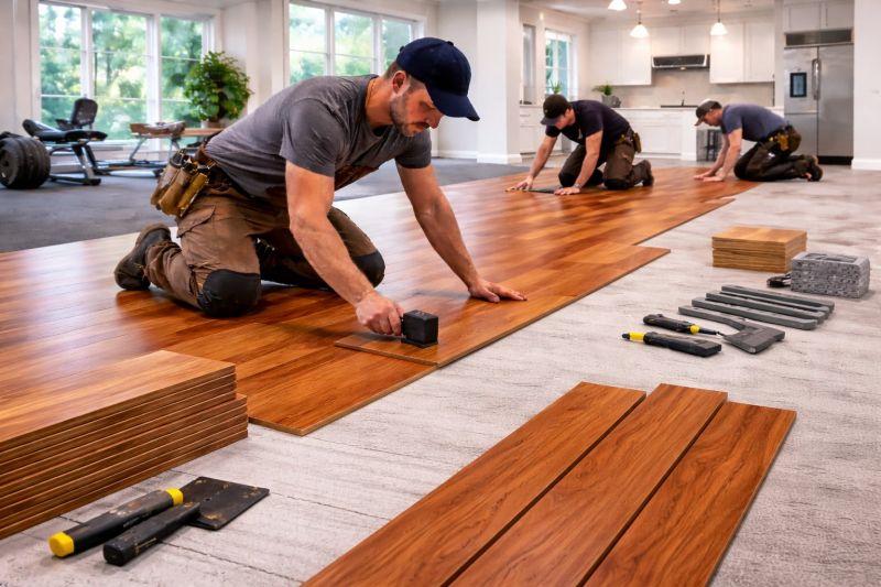 Cherry Floor Installation in Hillside, NJ