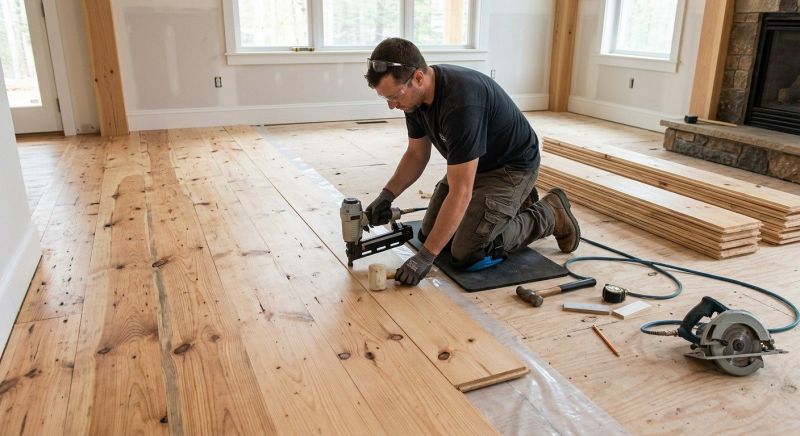 Pine Floor Installation in Essex County, NJ